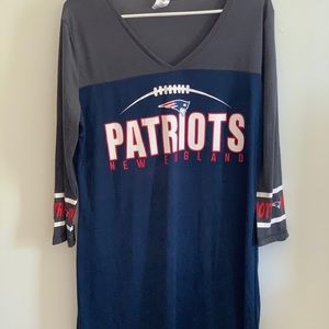 💋 ( NFL ) | Patriots three quarter sleeve tee